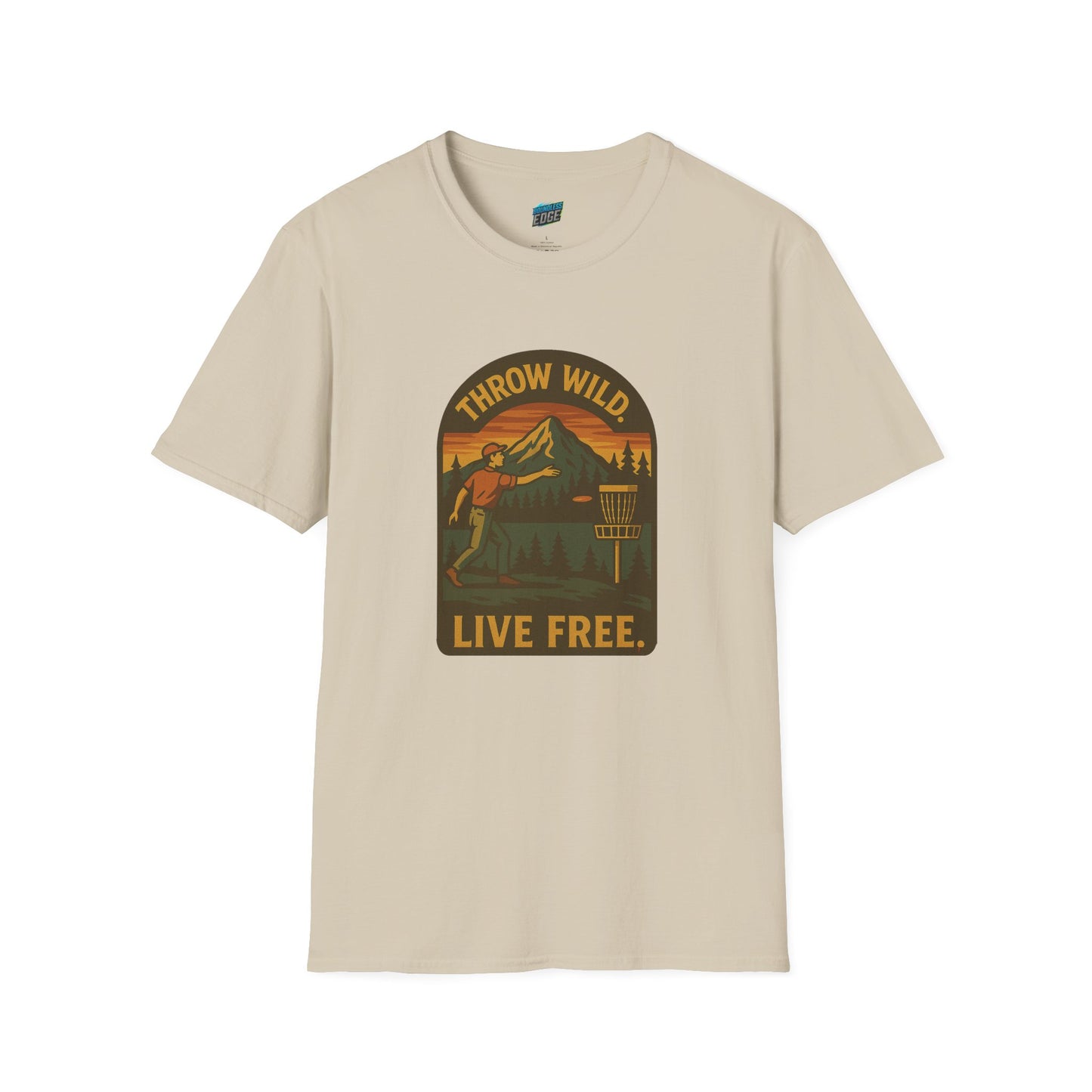 Throw Wild. Live Free. Disc Golf Vintage Men's Basic T-Shirt