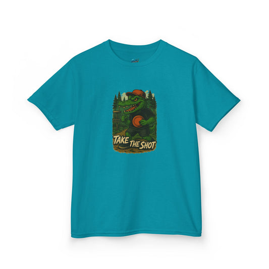 Take the Shot Disc Golf Edgy Gator Girls' Heavy Cotton T-Shirt