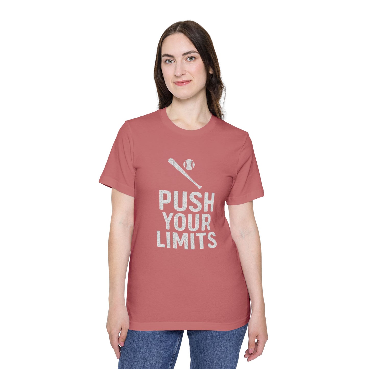 Push Your Limits – Baseball Women's Premium T-Shirt