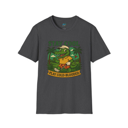 Stay Cool. Play Cold-Blooded Gator Golf Men's Basic T-Shirt