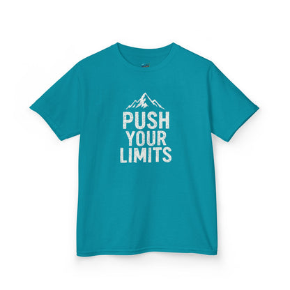Push Your Limits Hiking Mountain Boys' Heavy Cotton T-Shirt