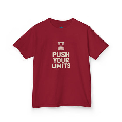 Push Your Limits Disc Golf Boys' Heavy Cotton T-Shirt