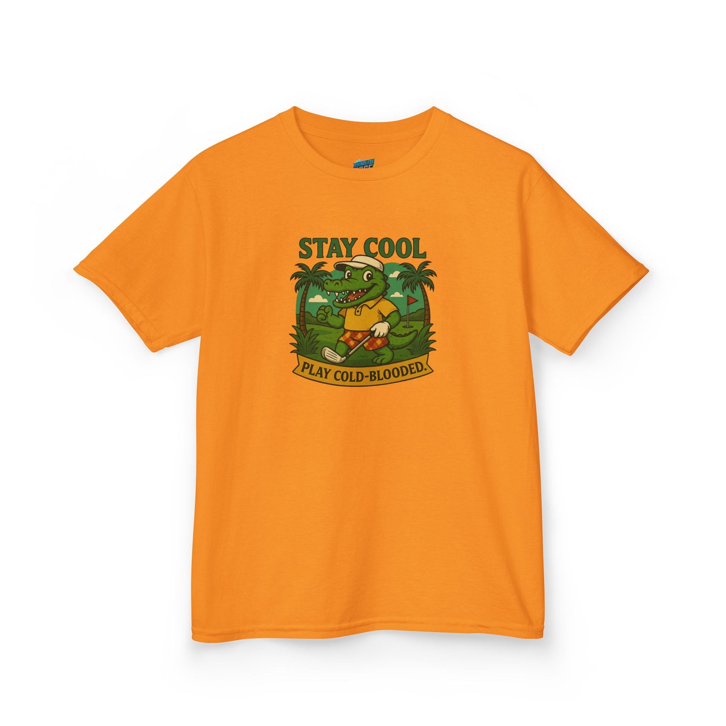 Stay Cool. Play Cold-Blooded Gator Golf Boys' Heavy Cotton T-Shirt