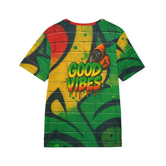 Good Vibes Graffiti Wall Men's Jersey Premium T-Shirt