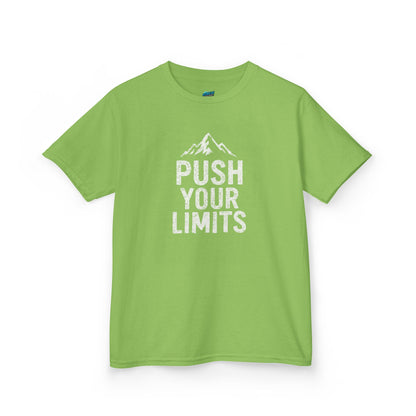 Push Your Limits Hiking Mountain Boys' Heavy Cotton T-Shirt