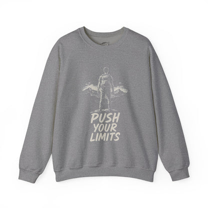 Summit Edition Push Your Limits Hiking Men's Basic Crewneck Sweatshirt