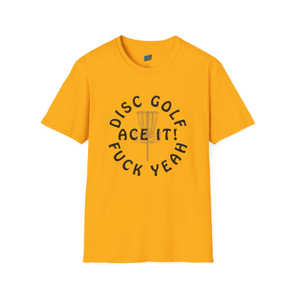 Disc Golf F*** Yeah Adult Humor Women's Basic Softstyle T-Shirt
