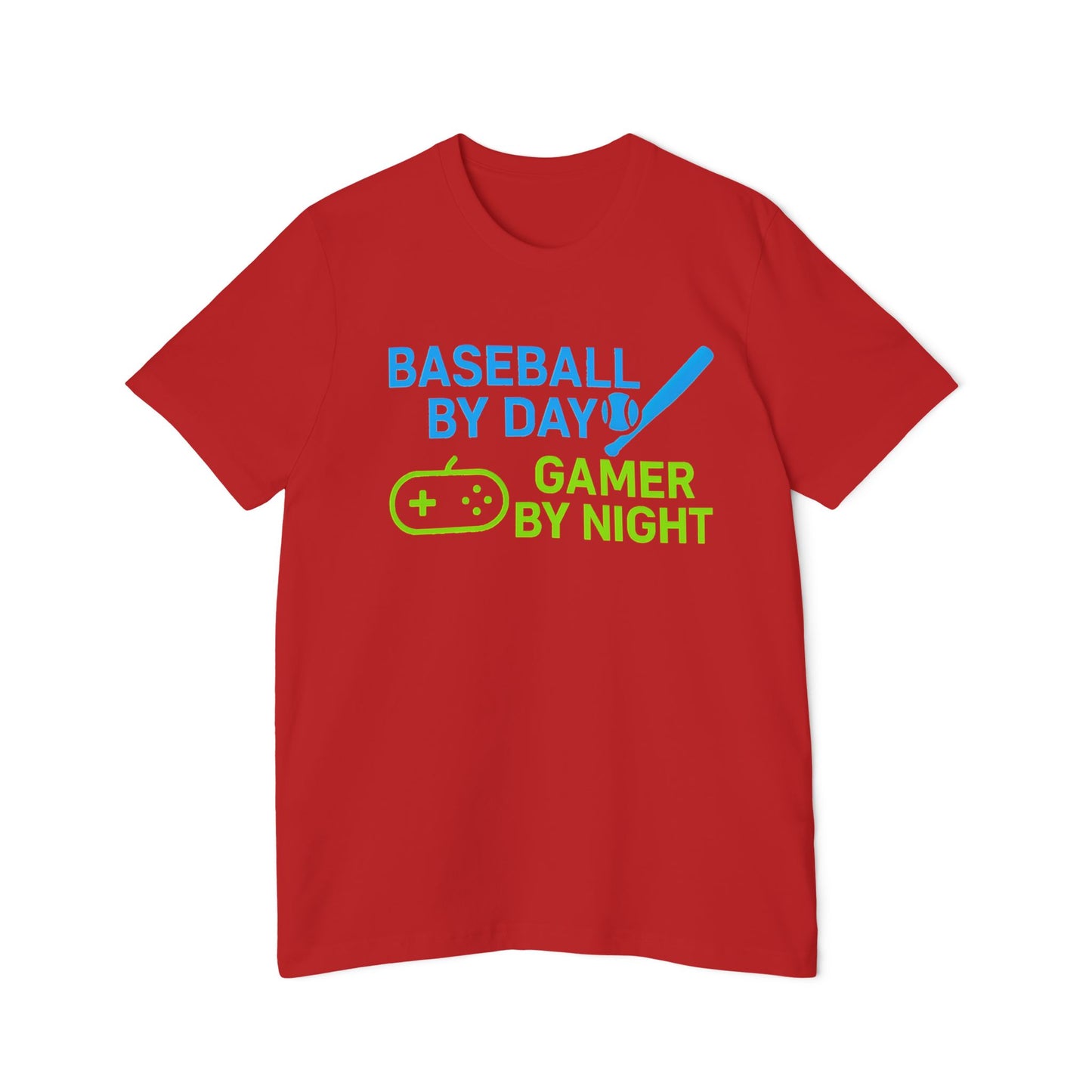 Baseball by Day, Gamer by Night Men's Premium T-Shirt