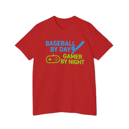 Baseball by Day, Gamer by Night Men's Premium T-Shirt
