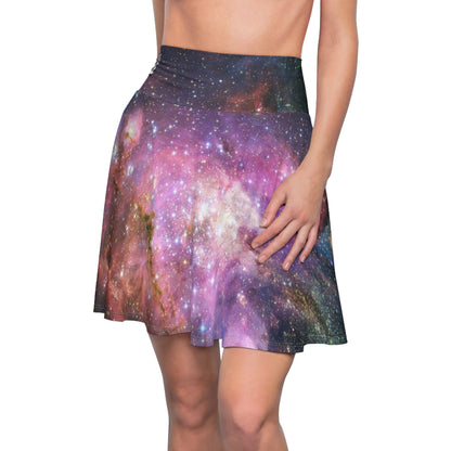 Galaxy Women's Skater Skirt Cosmic Skateboarding Boundless Edge Edition Bottoms