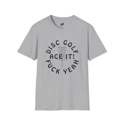 Disc Golf F*** Yeah Adult Humor Women's Basic Softstyle T-Shirt