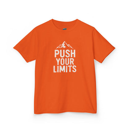 Push Your Limits Hiking Mountain Boys' Heavy Cotton T-Shirt