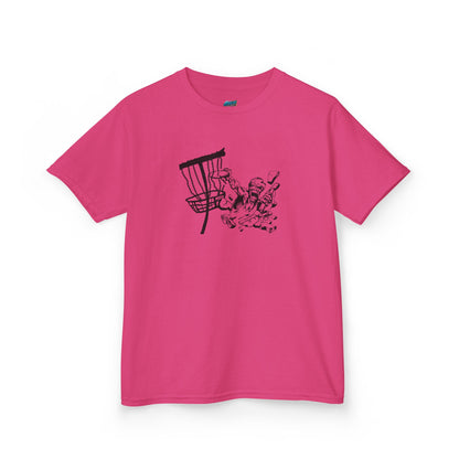 Putting Zombie Disc Golf Girls' Heavy Cotton T-Shirt