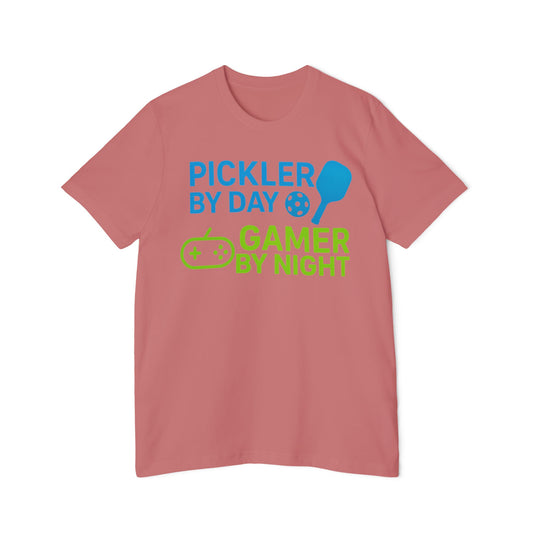 Pickler by Day, Gamer by Night Pickleball Men's Premium T-Shirt