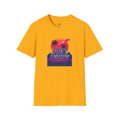 Just Throw Retro Disc Golf Men's Basic T-Shirt