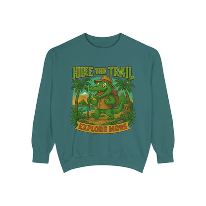 Hike the Trail Explore More Hiking Men's Premium Crewneck Sweatshirt