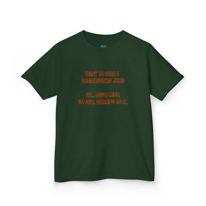 Construction Joke Humor Boys' Heavy Cotton T-Shirt