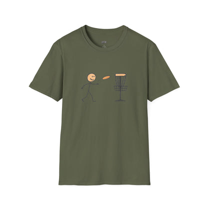 Stick Figure Disc Golf Men's Basic T-Shirt
