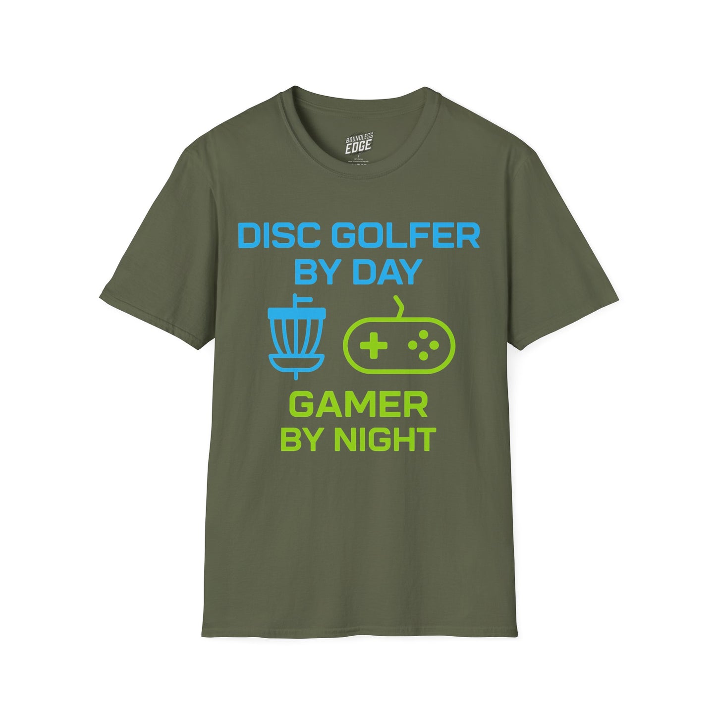 Disc Golfer by Day, Gamer by Night Disc Golf Men's Basic T-Shirt