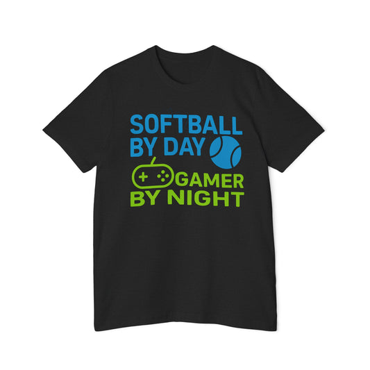 Softball by Day, Gamer by Night Women's Premium T-Shirt