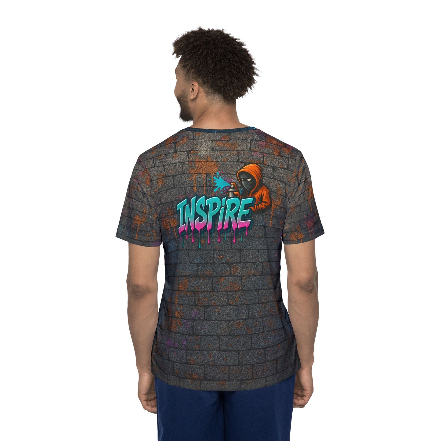 Inspire Graffiti Wall Men's Jersey Premium T-Shirt