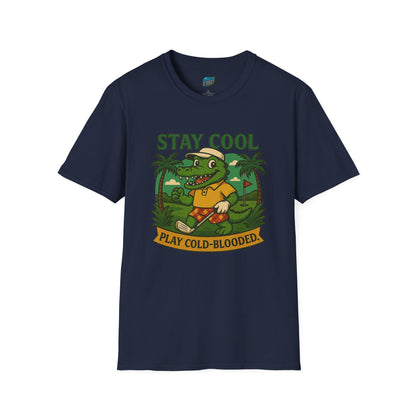Stay Cool. Play Cold-Blooded Gator Golf Men's Basic T-Shirt