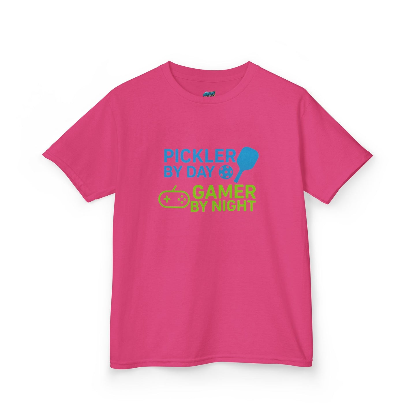 Pickler by Day, Gamer by Night Pickleball Girls' Heavy Cotton T-Shirt