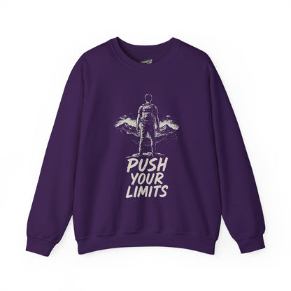 Summit Edition Push Your Limits Hiking Men's Basic Crewneck Sweatshirt