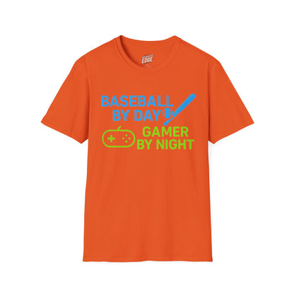 Baseball by Day, Gamer by Night Men's Basic T-Shirt