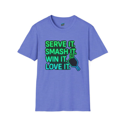 Serve it. Smash it. Win it. Love it. Pickleball Men's Basic T-Shirt