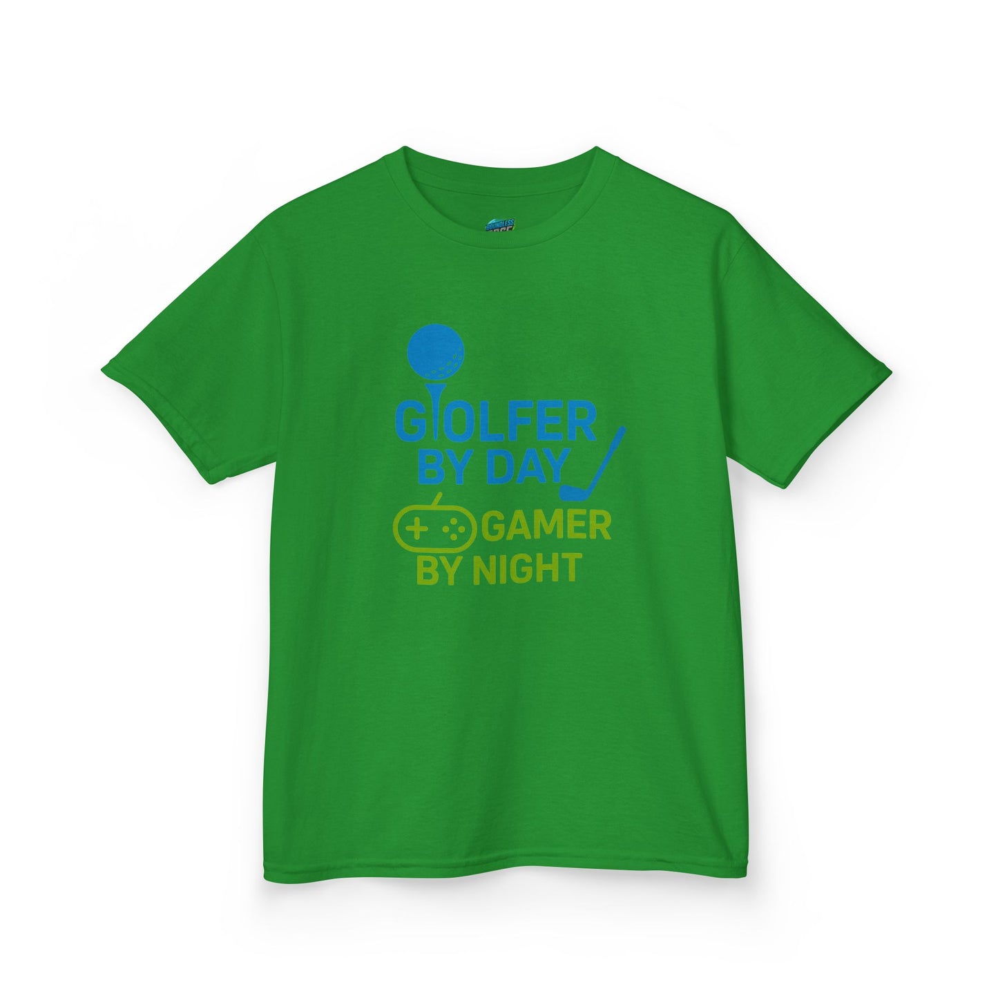 Golfer by Day, Gamer by Night Girls' Heavy Cotton T-Shirt