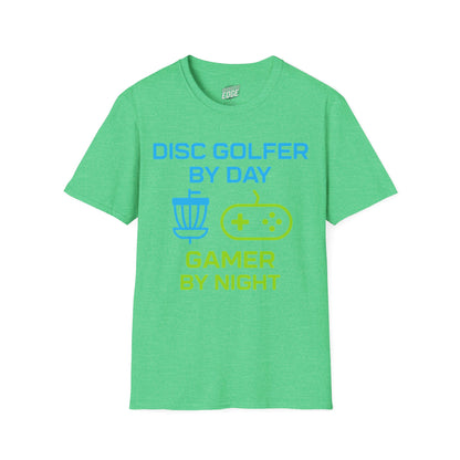 Disc Golfer by Day, Gamer by Night Disc Golf Men's Basic T-Shirt