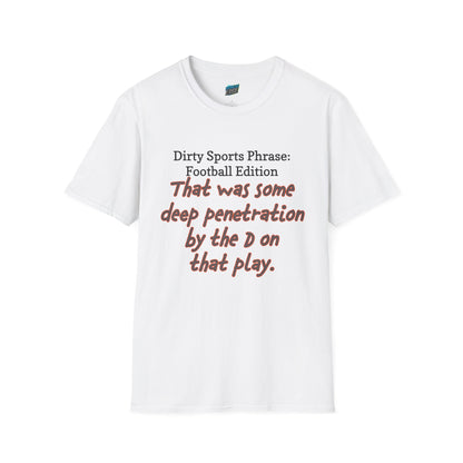 Dirty Sports Phrase Football Humor Women's Basic T-Shirt