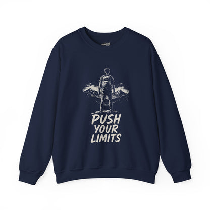 Summit Edition Push Your Limits Hiking Men's Basic Crewneck Sweatshirt