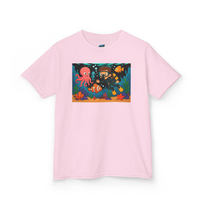 Ocean Explorer Playing with Danger Girls' Heavy Cotton T-Shirt
