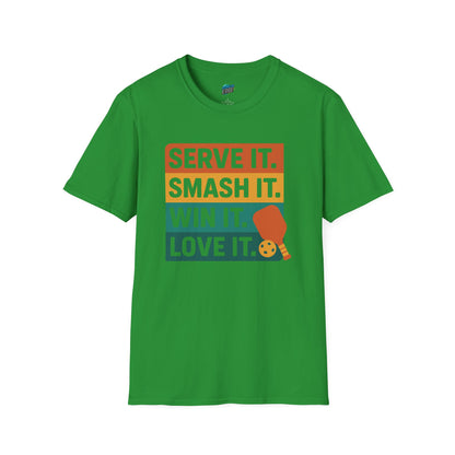 Serve it. Smash it. Win it. Love it. Pickleball Men's Basic T-Shirt