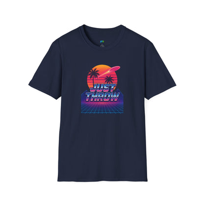 Just Throw Retro Disc Golf Men's Basic T-Shirt