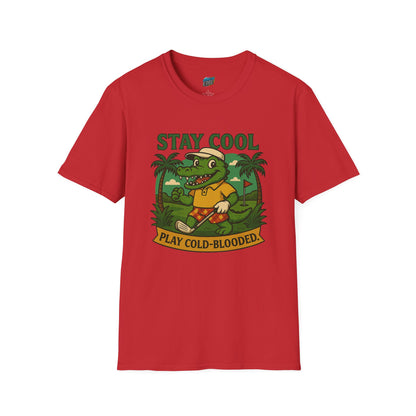 Stay Cool. Play Cold-Blooded Gator Golf Men's Basic T-Shirt