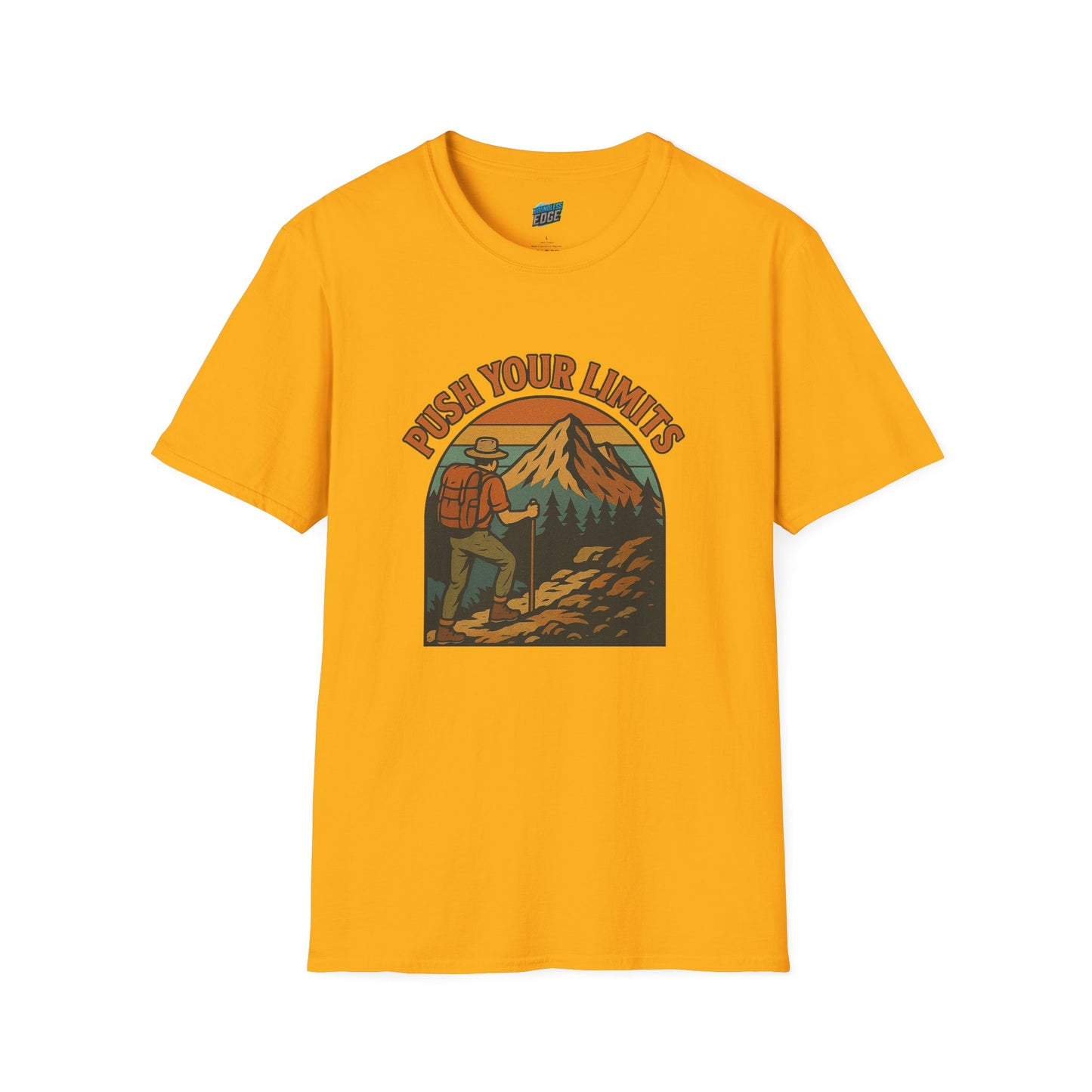 Push Your Limits Hiking Vintage Men's Basic T-Shirt