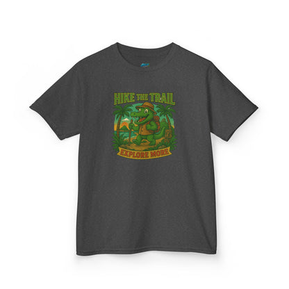Hike the Trail - Explore More Hiking Gator Girls' Heavy Cotton T-Shirt