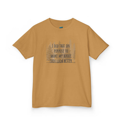 I Did That On Purpose... Disc Golf Humor Boys' Heavy Cotton T-Shirt