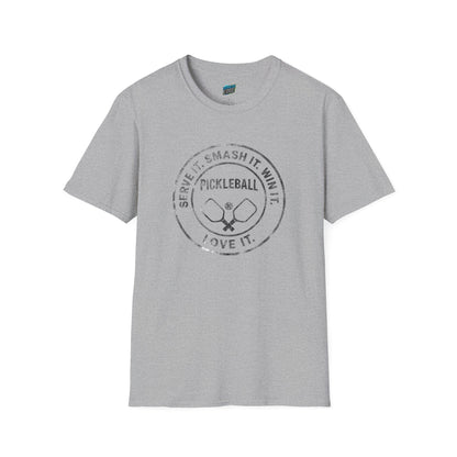 Serve it. Smash it. Win it. Love it. Pickleball Men's Basic T-Shirt