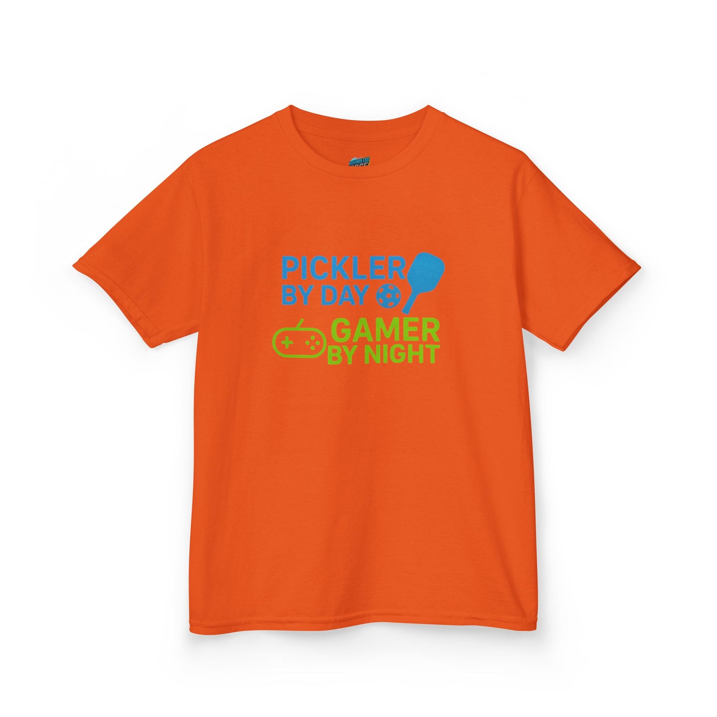 Pickler by Day, Gamer by Night Pickleball Girls' Heavy Cotton T-Shirt