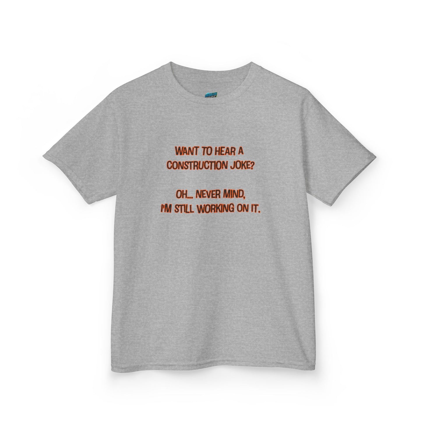 Construction Joke Humor Boys' Heavy Cotton T-Shirt