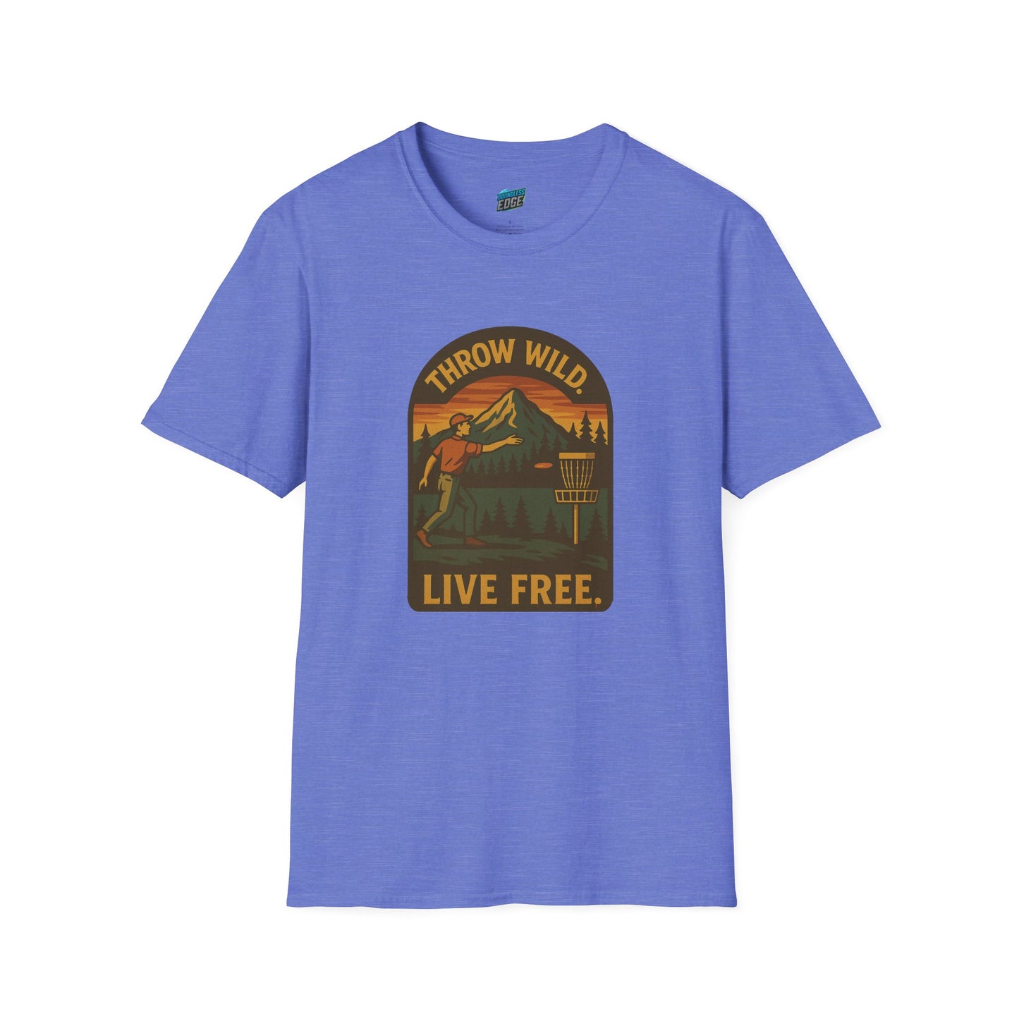 Throw Wild. Live Free. Disc Golf Vintage Men's Basic T-Shirt